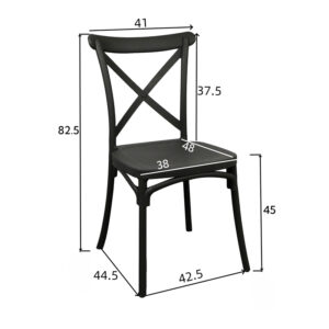 Καρέκλα Crossie pakoworld pp σε λευκή απόχρωση 38x46.5x82εκ-326-000014