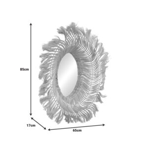 Καθρέπτης Tolle Inart abaca σε φυσικό χρώμα 65x85x17εκ-339-000033