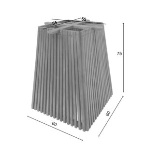 Βάση Τραπεζιού Darius pakoworld mindi ξύλο σε φυσική απόχρωση 60x60x75εκ-343-000033