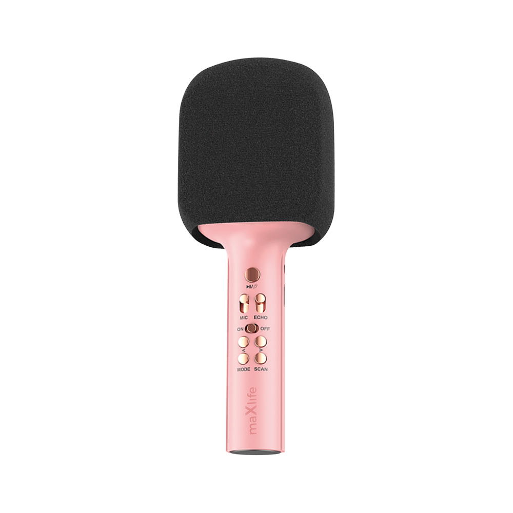 Maxlife Bluetooth Karaoke Microphone MXBM-600 - Μικρόφωνο Καραόκε σε ροζ χρώμα