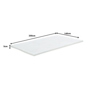 Ανώστρωμα Casmeriane pakoworld roll pack λευκό ύφασμα-memory foam 140x200x5εκ-348-000010