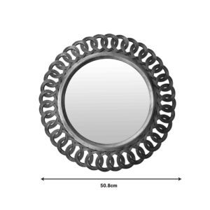 Καθρέπτης Atic Inart σε χρυσή αντικέ απόχρωση Φ50.8x5.3εκ-349-000007