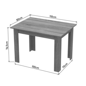 Τραπέζι Manka pakoworld μελαμίνη σε sonoma απόχρωση 110x80x77εκ-361-000002