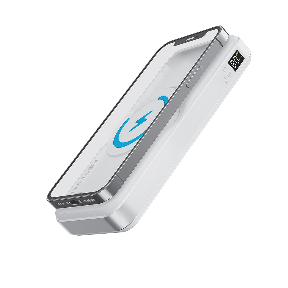 Forever wireless powerbank MATB-300 10000 mAh 3in1 σε λευκό χρώμα