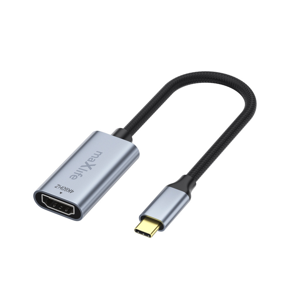 Maxlife adapter MXHC-01 HDMI - USB-C 4K 60HZ -Μετατροπέας USB-C σε HDMI σε μαυρο χρώμα