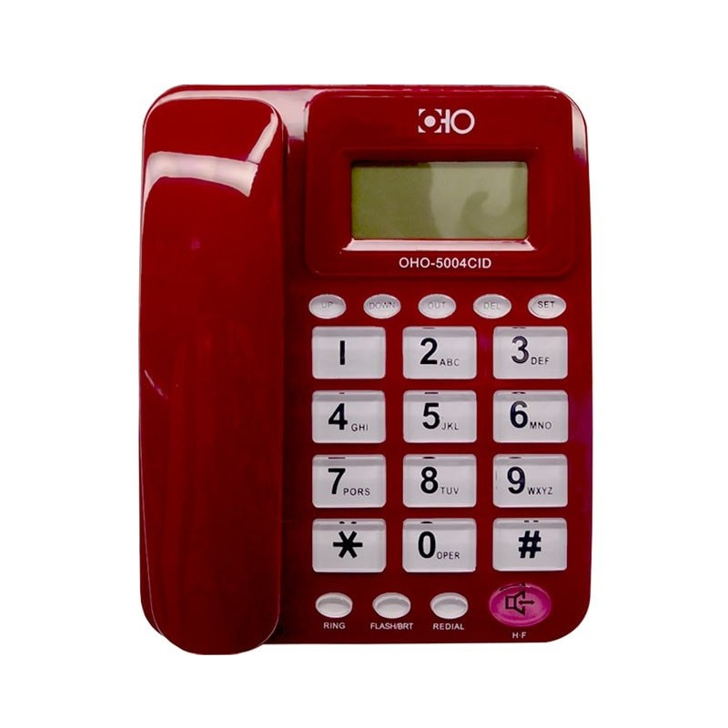 Ενσύρματο σταθερό τηλέφωνο - OHO - 5004 - 650044 - Red
