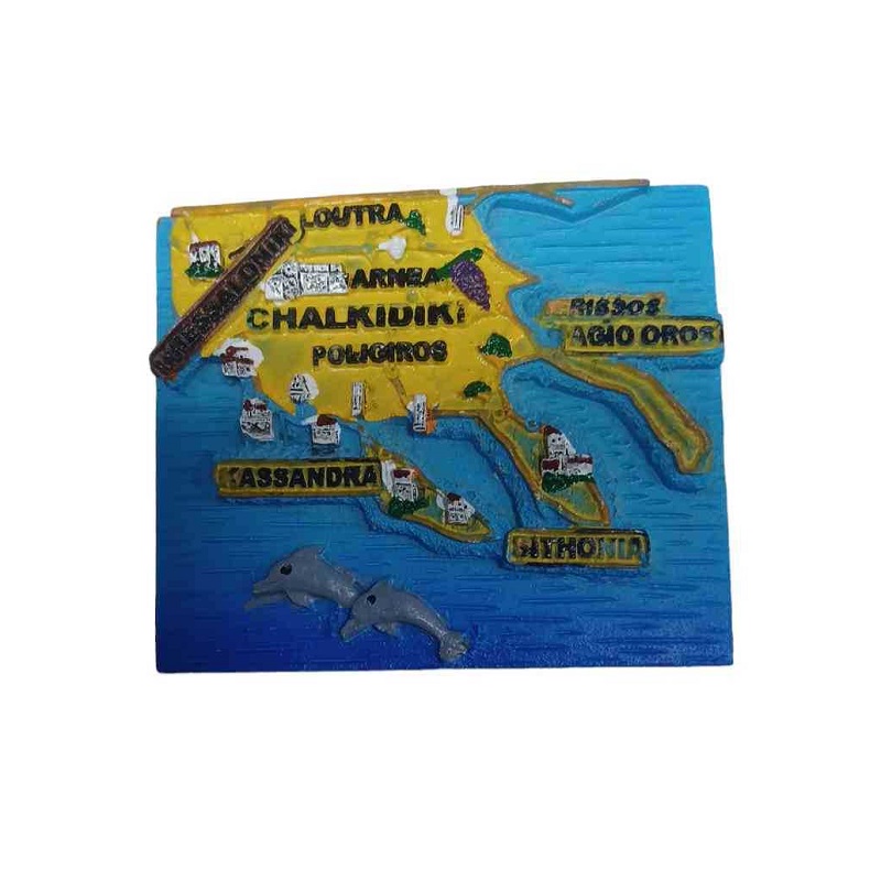 Tουριστικό μαγνητάκι Souvenir – Σετ 12pcs - Resin Magnet - Chalkidiki - 678353