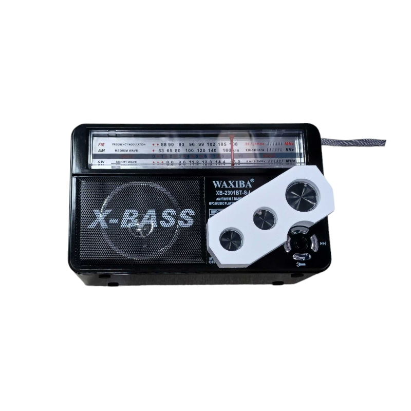 Επαναφορτιζόμενο ραδιόφωνο με ηλιακό πάνελ - XB2301BT-SL - 823013 - Black