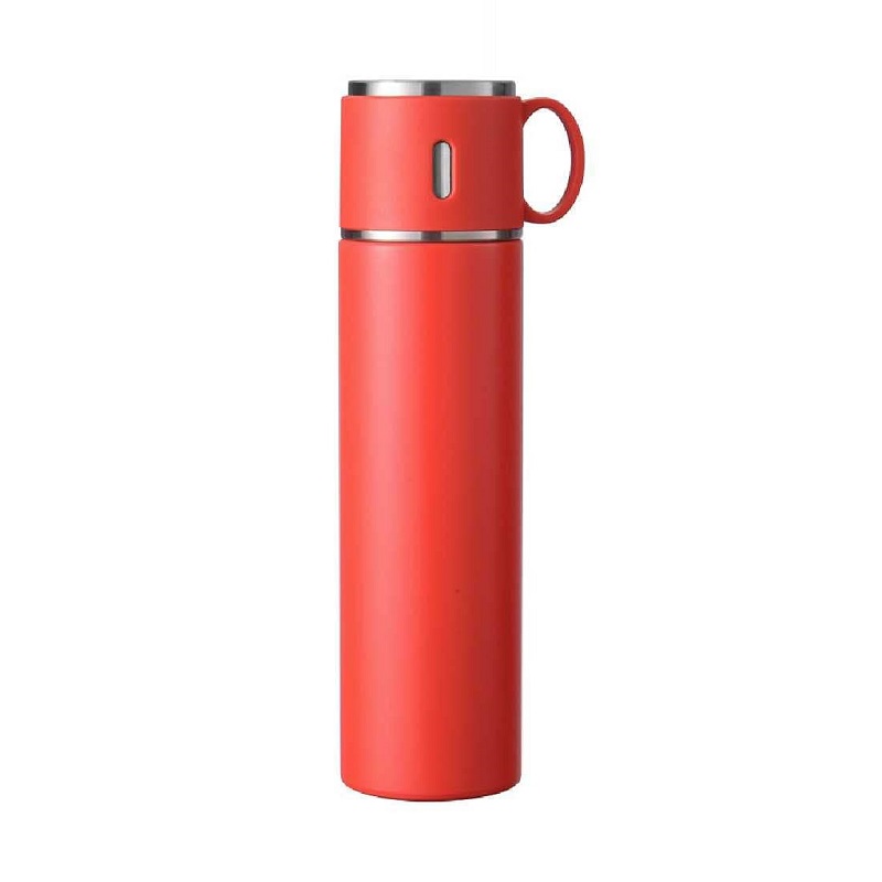 Φορητό παγούρι-θερμός με κούπα - 500ml - 954156 - Red