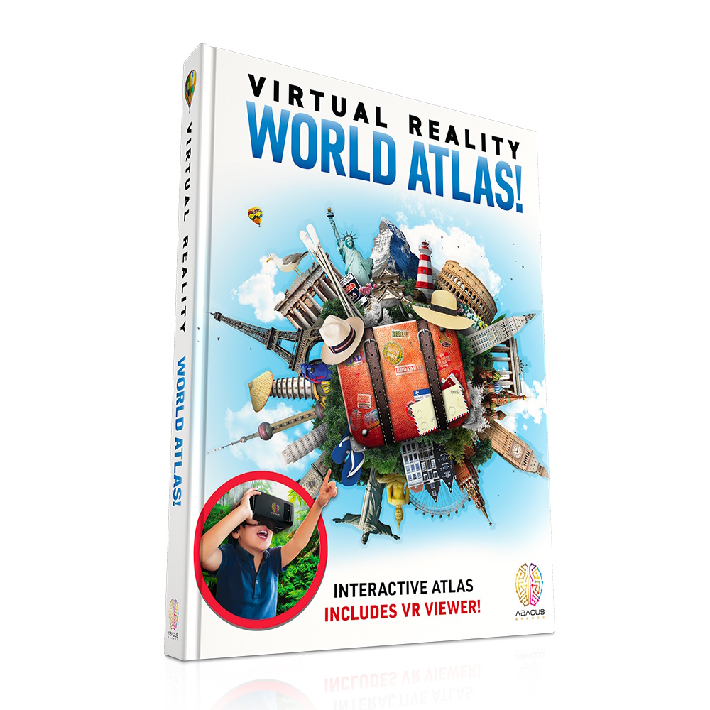 Abacus Brands Book Blast - VR World Atlas "Student Edition" Σετ εικονικής πραγματικότητας – Σετ Δώρου Για ηλικίες 6 έως 12 ετών