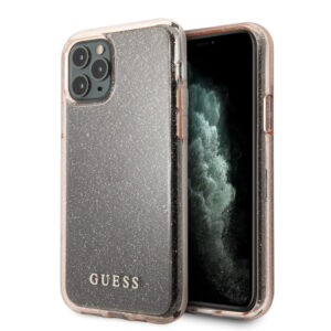 Guess "Glitter Collection" Θήκη προστασίας από σιλικόνη – iPhone 11 Pro (Clear/Glitter Pink)