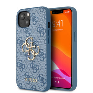 Guess “4G Logo Collection” Hard Case PU Leather Θήκη προστασίας από δερματίνη – iPhone 11 (Μπλε)