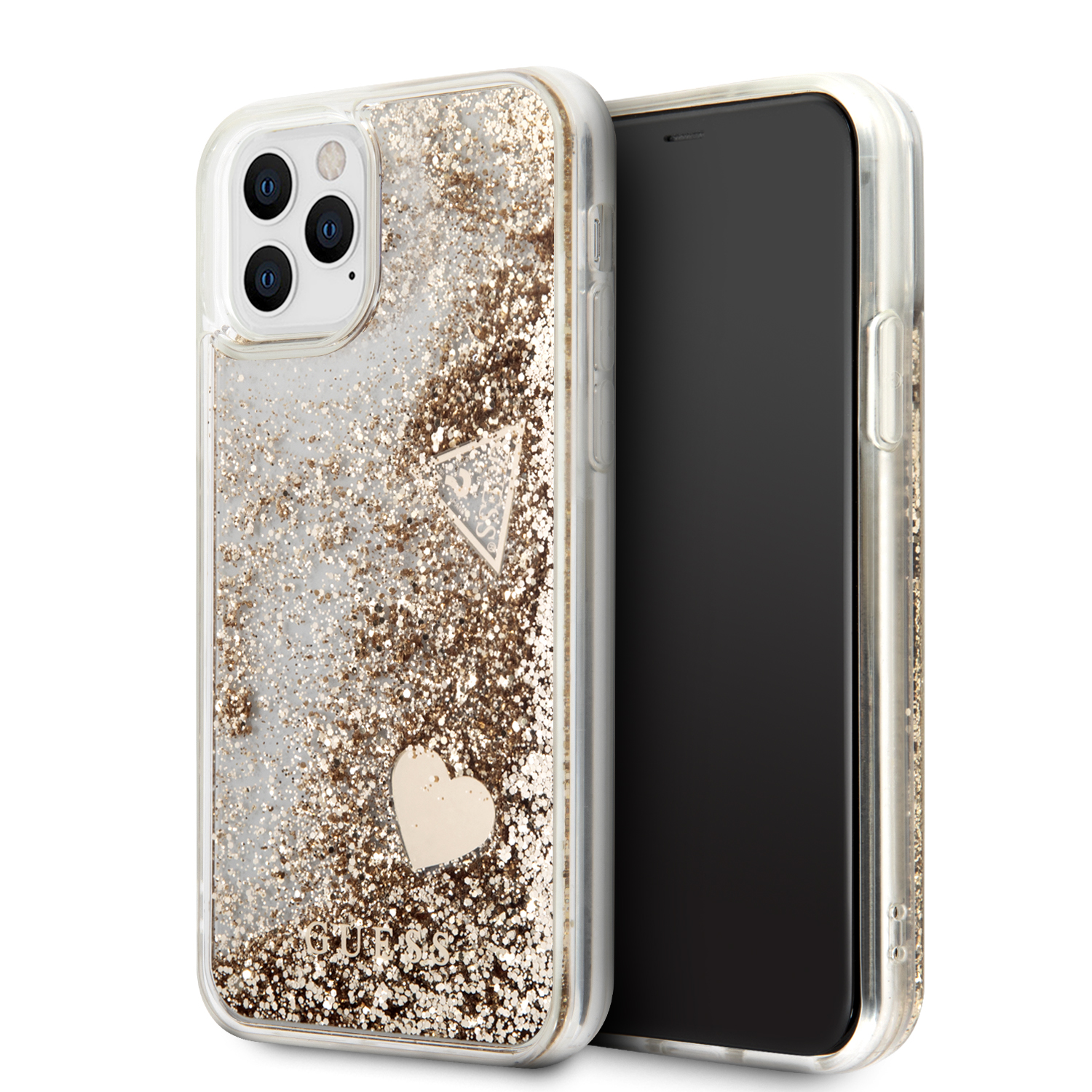 Guess “4G  Logo Collection” Θηκη Προστασιας – iPhone 11 Pro (Clear/Glitter Gold)