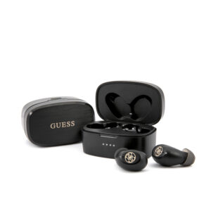 Guess Bluetooth Stereo Headset 5.0 True Wireless Ασύρματα Ακουστικά & θήκη φόρτισης (Μαύρα - GUTWSJL4GBK)