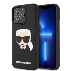 Karl Lagerfeld 3D Rubber Case Karl’s Head Θήκη προστασίας από σιλικόνη – iPhone 13 Pro (Μαύρο – KLHCP13LKH3DBK)