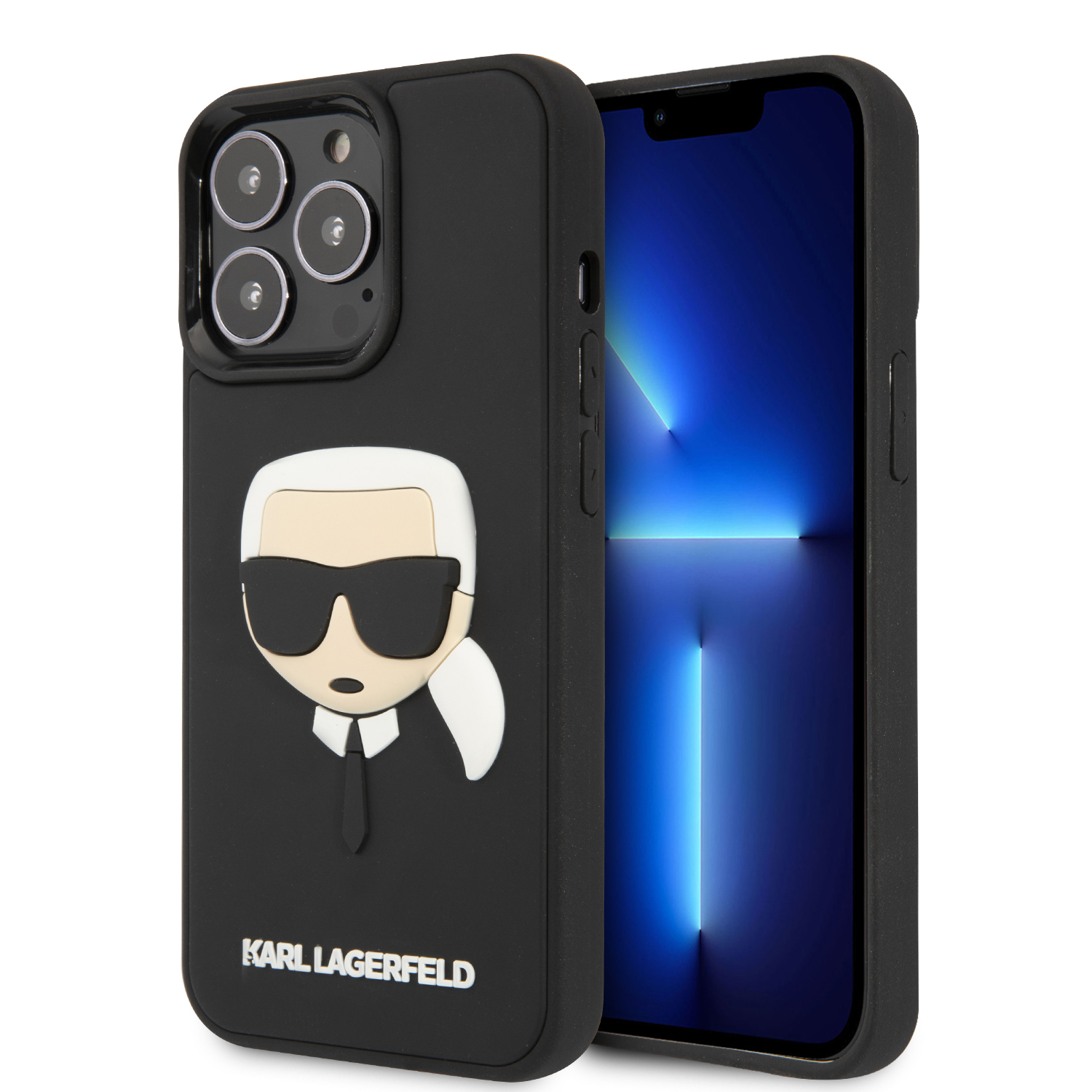 Karl Lagerfeld 3D Rubber Case Karl’s Head Θήκη προστασίας από σιλικόνη – iPhone 13 Pro (Μαύρο – KLHCP13LKH3DBK)