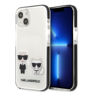 Karl Lagerfeld “ Karl + Choupette” Hard Case Θήκη προστασίας από σιλικόνη – iPhone 13 (Λευκό – KLHCP13MTPEKCW)