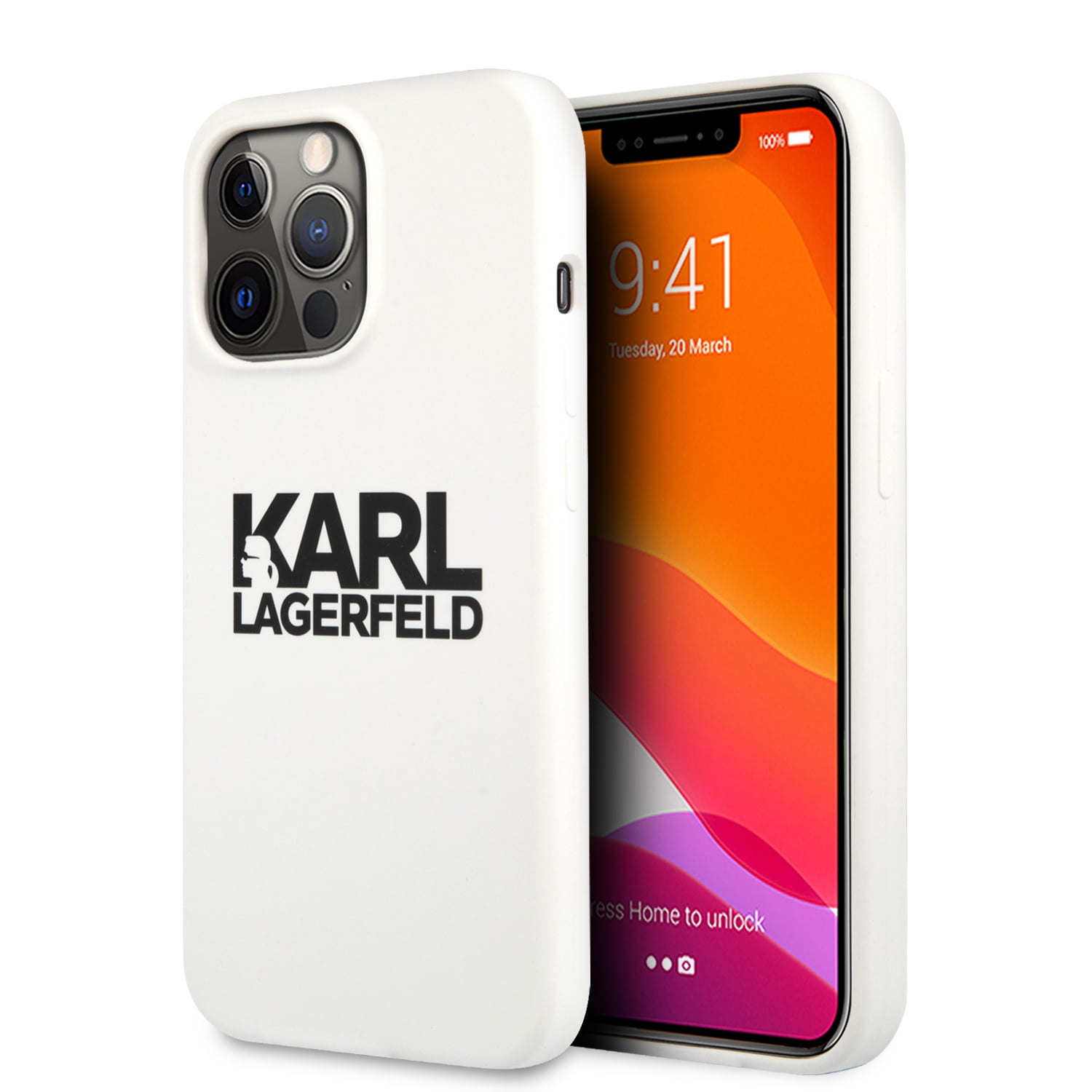 Karl Lagerfeld Hard Case Stack Logo Back Θήκη προστασίας – iPhone 13 Pro Max (White)