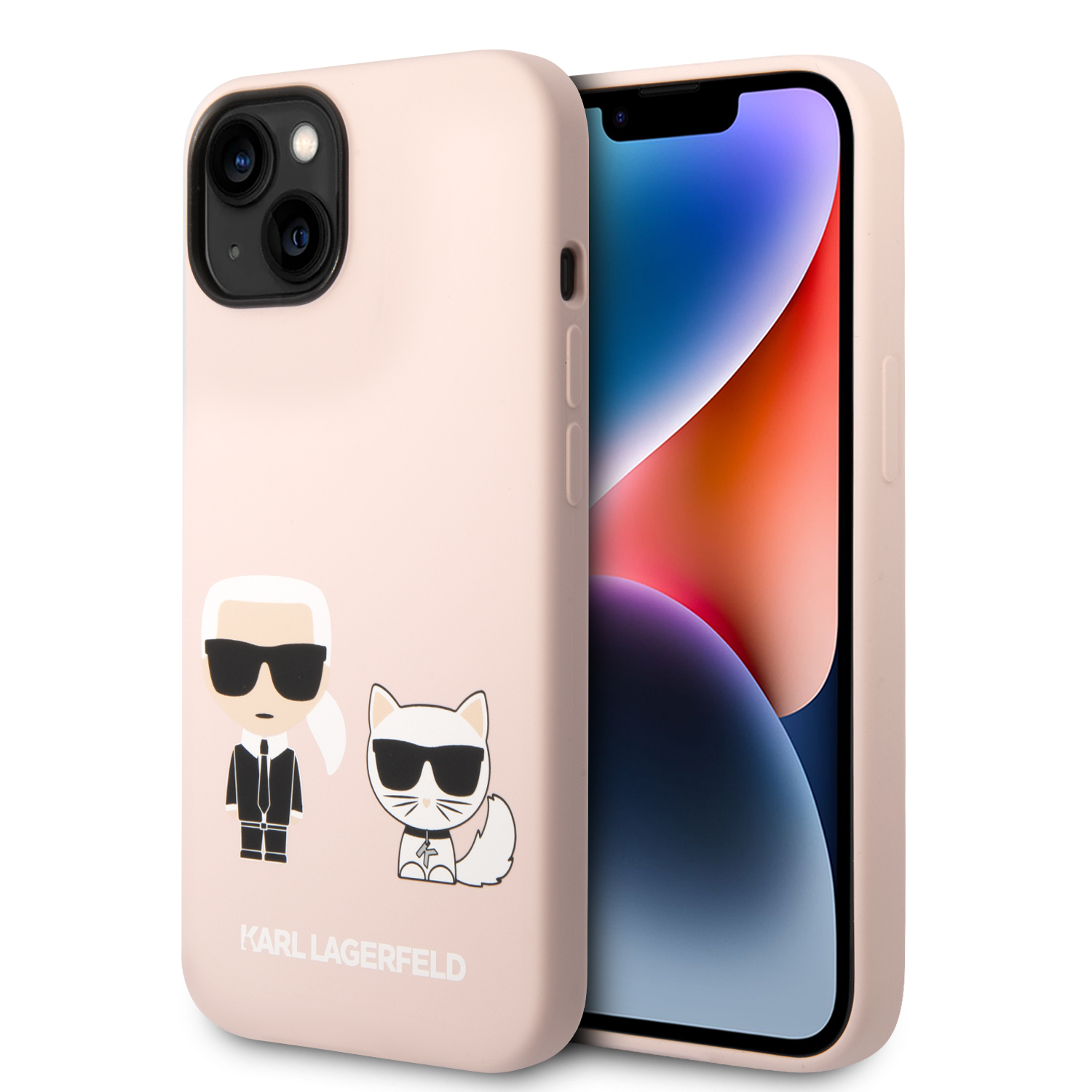 Karl Lagerfeld Silicone Case Karl+Choupette Θήκη προστασίας από σιλικόνη – iPhone 14 Plus (Light Pink – KLHCP14MSSKCI)