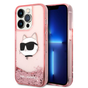 Karl Lagerfeld Choupette's Head NFT Liquid Glitter Case Θήκη προστασίας από σιλικόνη – iPhone 14 Pro Max (Ροζ – KLHCP14XLNCHCP)