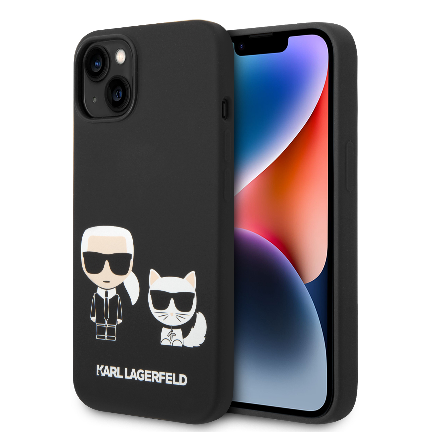 Karl Lagerfeld Silicone Case Karl+Choupette Θήκη προστασίας από σιλικόνη – iPhone 14 Plus (Μαύρο – KLHMP14MSSKCK)