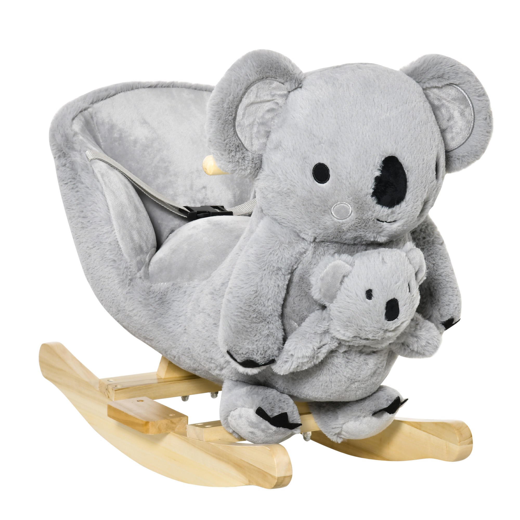 Κουνιστή πολυθρόνα HOMCOM Koala για παιδιά 18-36 μηνών - Γκρι