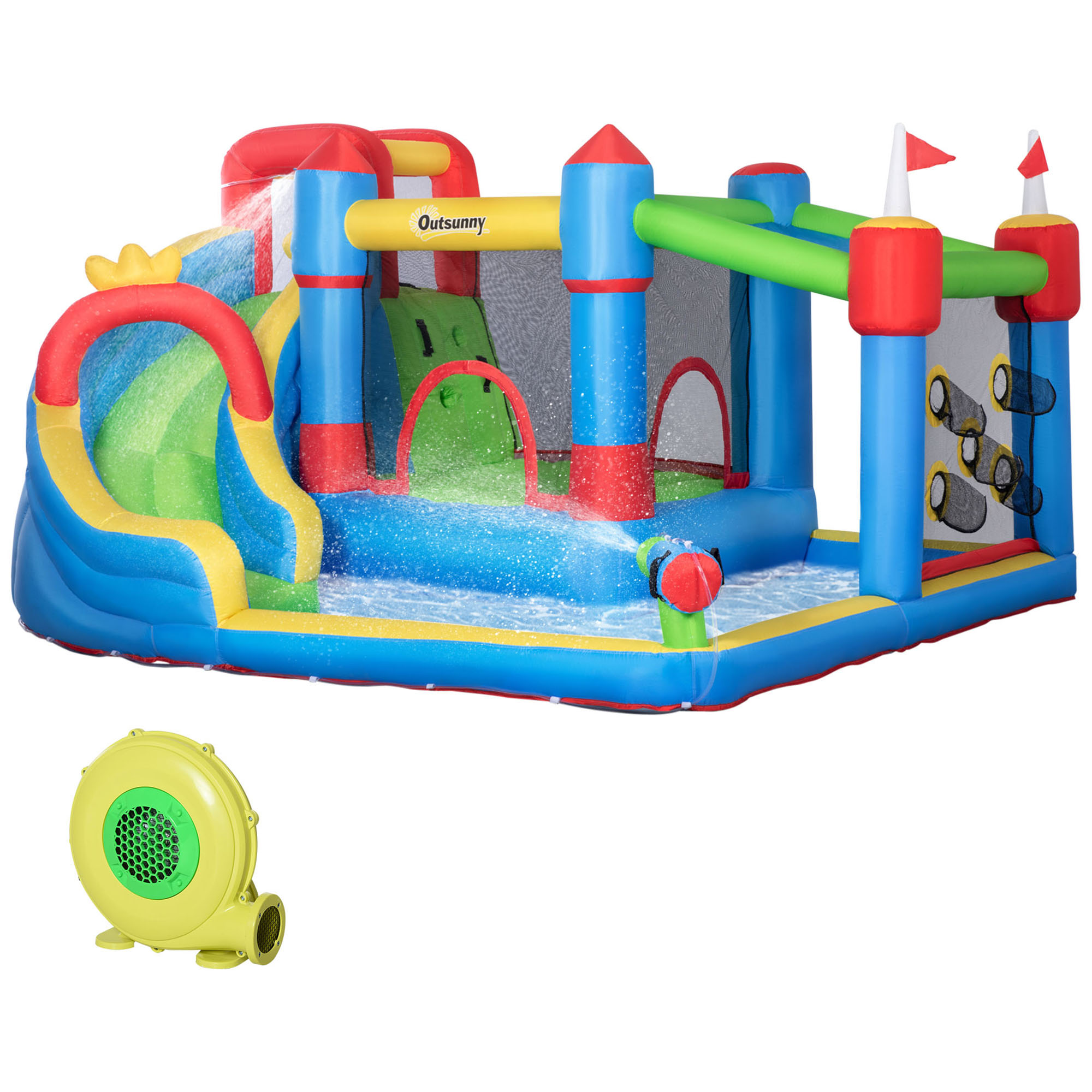 Outsunny Bouncy Castle για παιδιά με τσουλήθρα