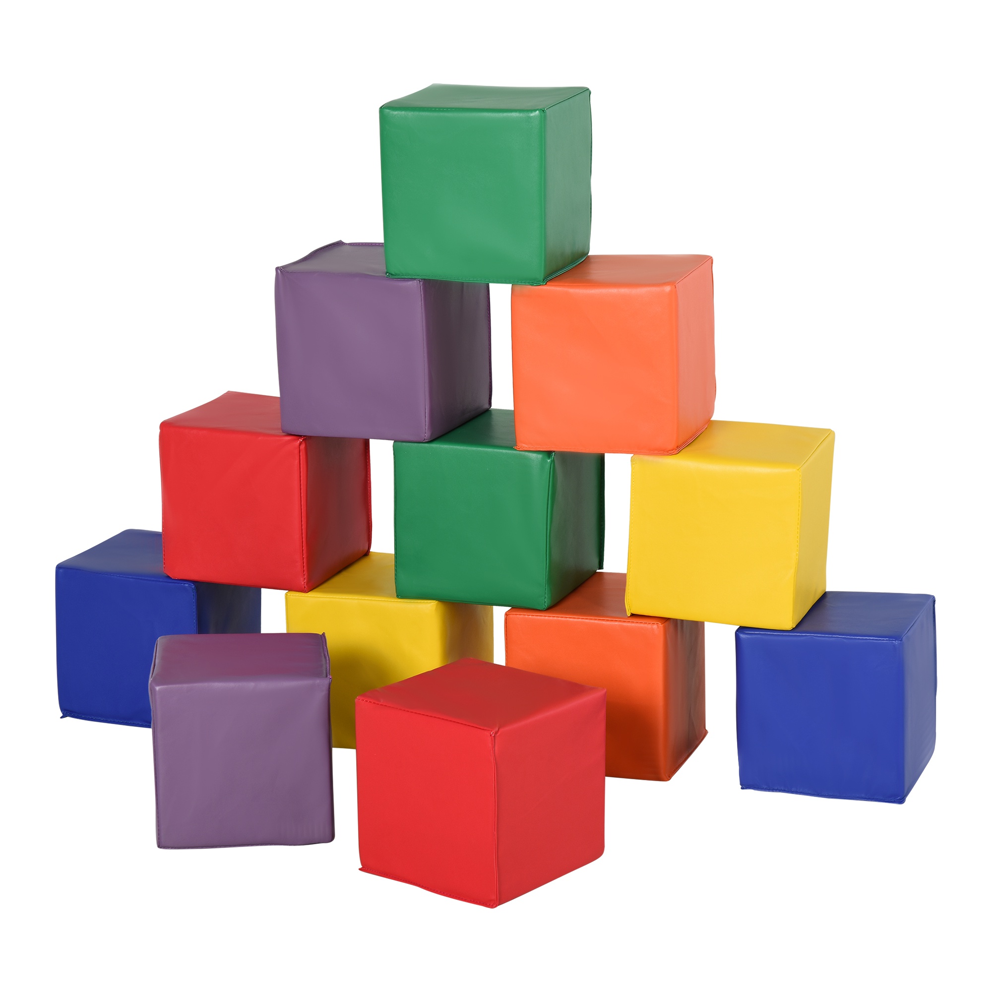 HOMCOM Σετ 12 Soft Cubes Εκπαιδευτικό Παιχνίδι για παιδιά 2 ετών και άνω