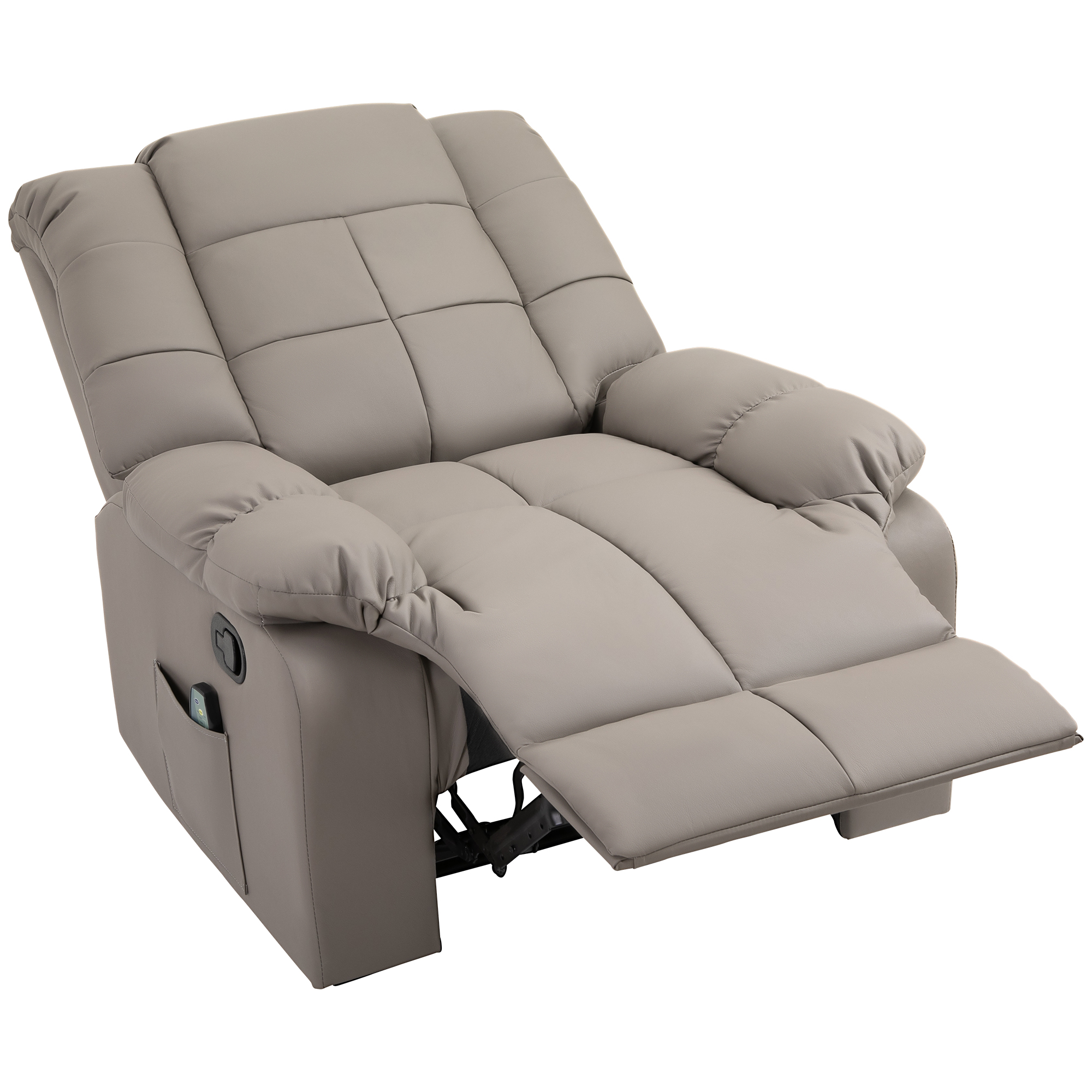 Πολυθρόνα HOMCOM Relax με 8 πόντους μασάζ και ανάκλιση 165° σε συνθετικό δέρμα