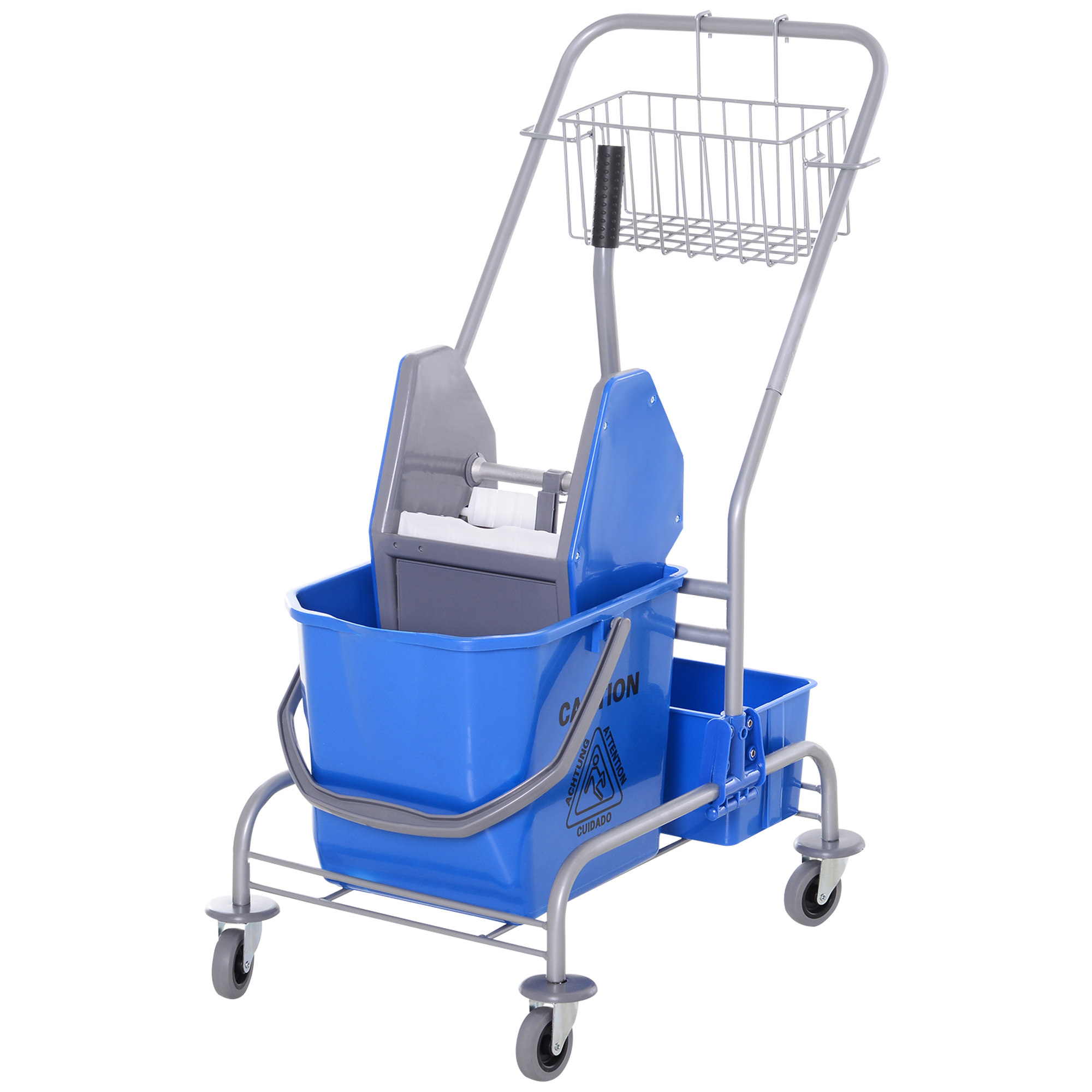 Homcom Professional Cleaning Cart with 25L Bucket and Wringer