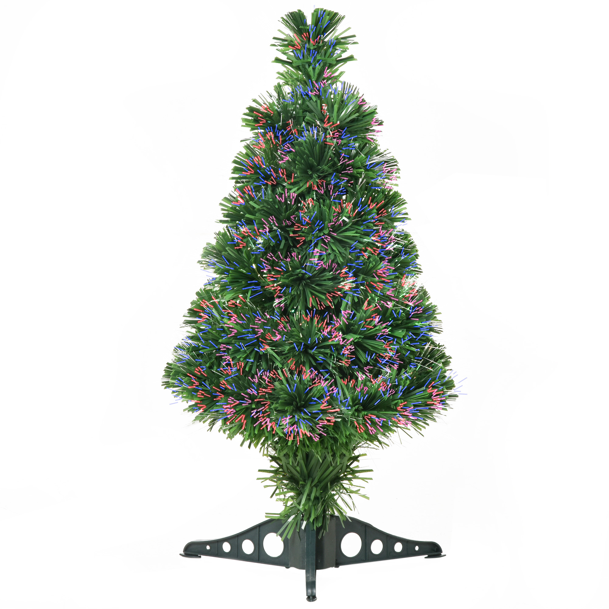 Τεχνητό Χριστουγεννιάτικο Δέντρο με 55 Κλαδιά και Οπτικές Ίνες με 4 Χρώματα 60 cm HOMCOM 830-176