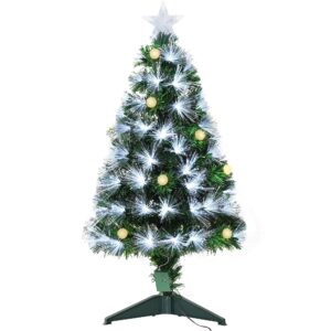 Τεχνητό Χριστουγεννιάτικο Δέντρο με Φώτα LED και Αφαιρούμενη Πτυσσόμενη Βάση 90 cm HOMCOM 830-290V90