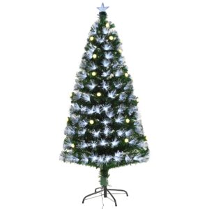 Τεχνητό Χριστουγεννιάτικο Δέντρο με Φώτα LED και Αφαιρούμενη Πτυσσόμενη Βάση 120 cm HOMCOM 830-290V92