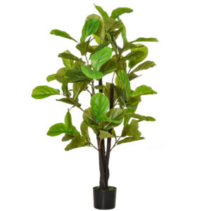 HOMCOM Τεχνητό Ficus 130cm για εσωτερικούς και εξωτερικούς χώρους