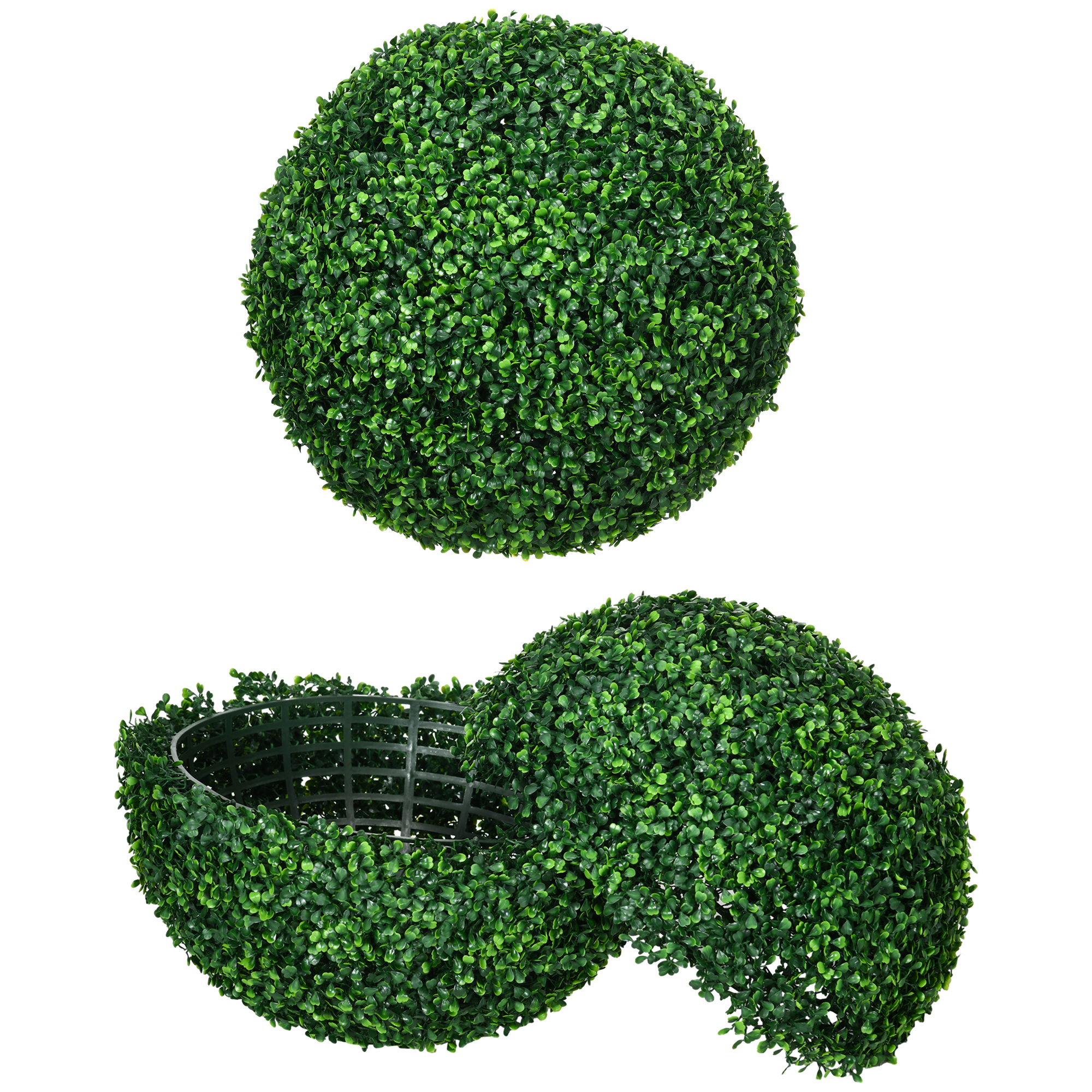 HOMCOM Σετ 2 Φυτά με μπάλα ψεύτικα πυξάρι Ø50cm