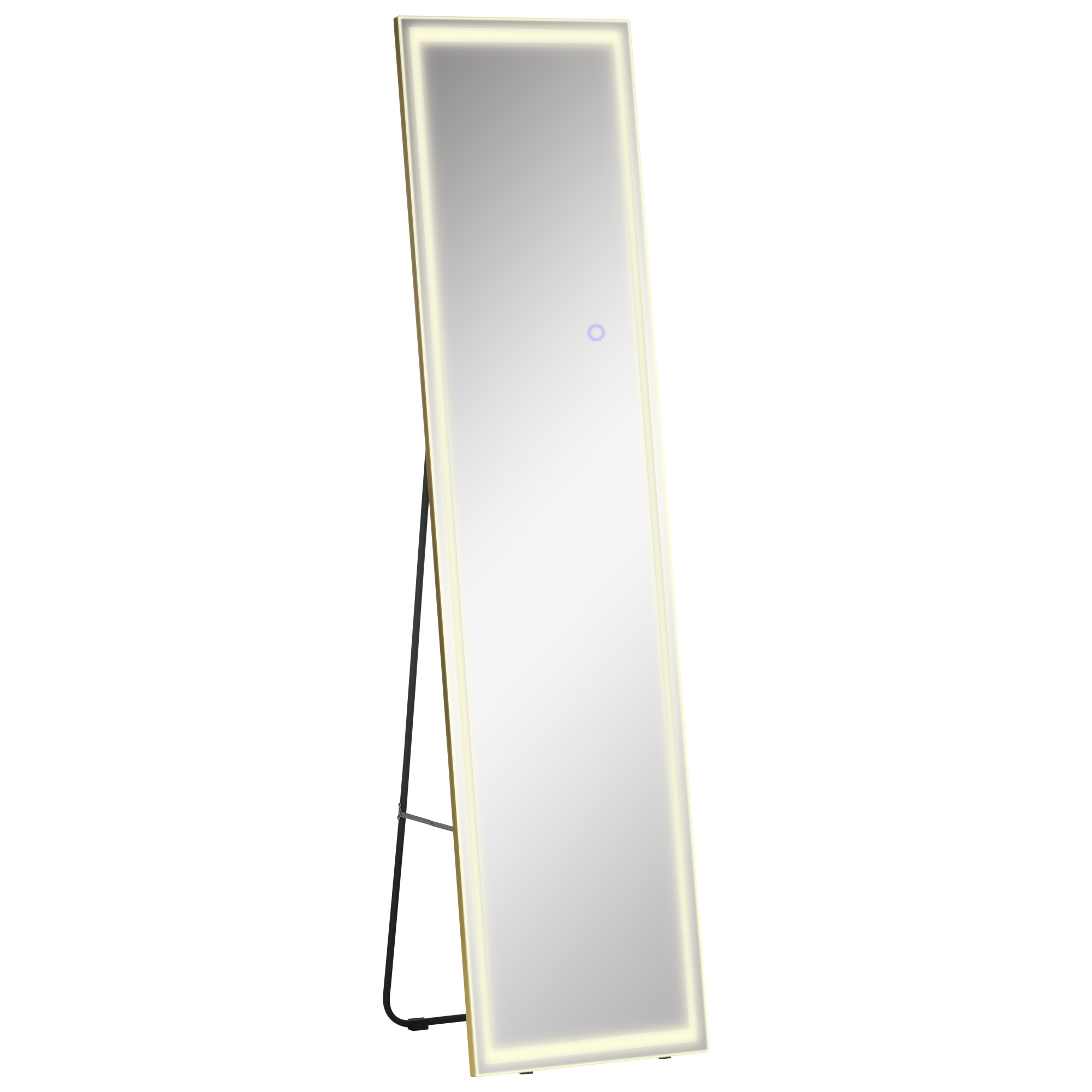 Καθρέφτης δαπέδου και τοίχου HOMCOM με ρυθμιζόμενο φως LED και τηλεχειριστήριο