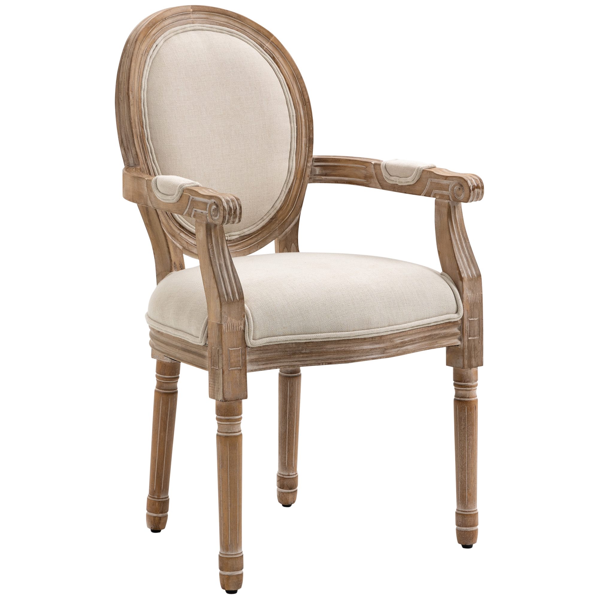 Καρέκλα σαλονιού HOMCOM Classic Style με επένδυση από ύφασμα