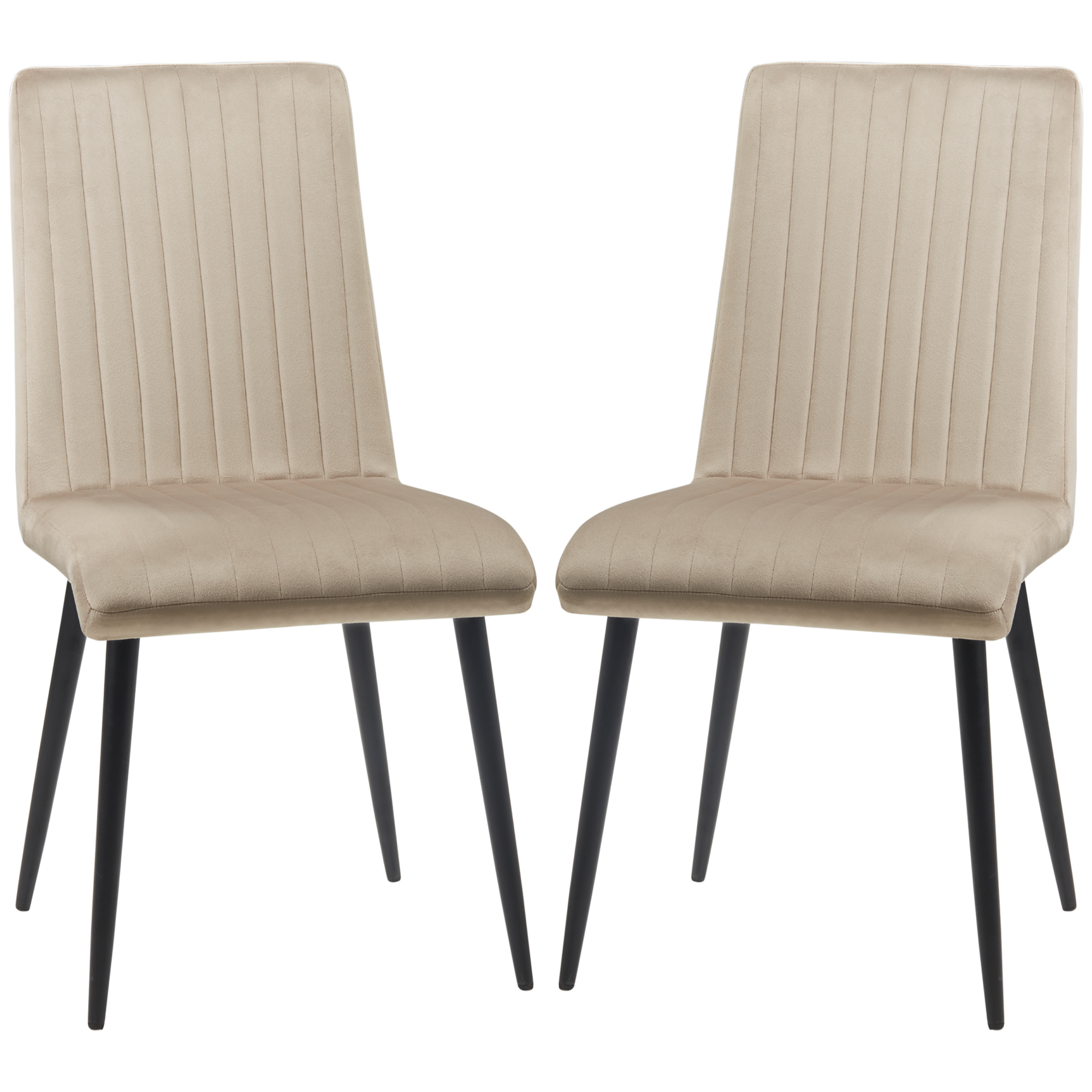 Σετ HOMCOM με 2 επικαλυμμένες καρέκλες κουζίνας με ατσάλινα πόδια και σχέδιο που εξοικονομεί χώρο