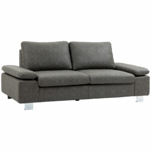 HOMCOM 2θέσιος καναπές για εξοικονόμηση χώρου για σαλόνι και γραφείο με κάθισμα με επένδυση και ρυθμιζόμενα μπράτσα