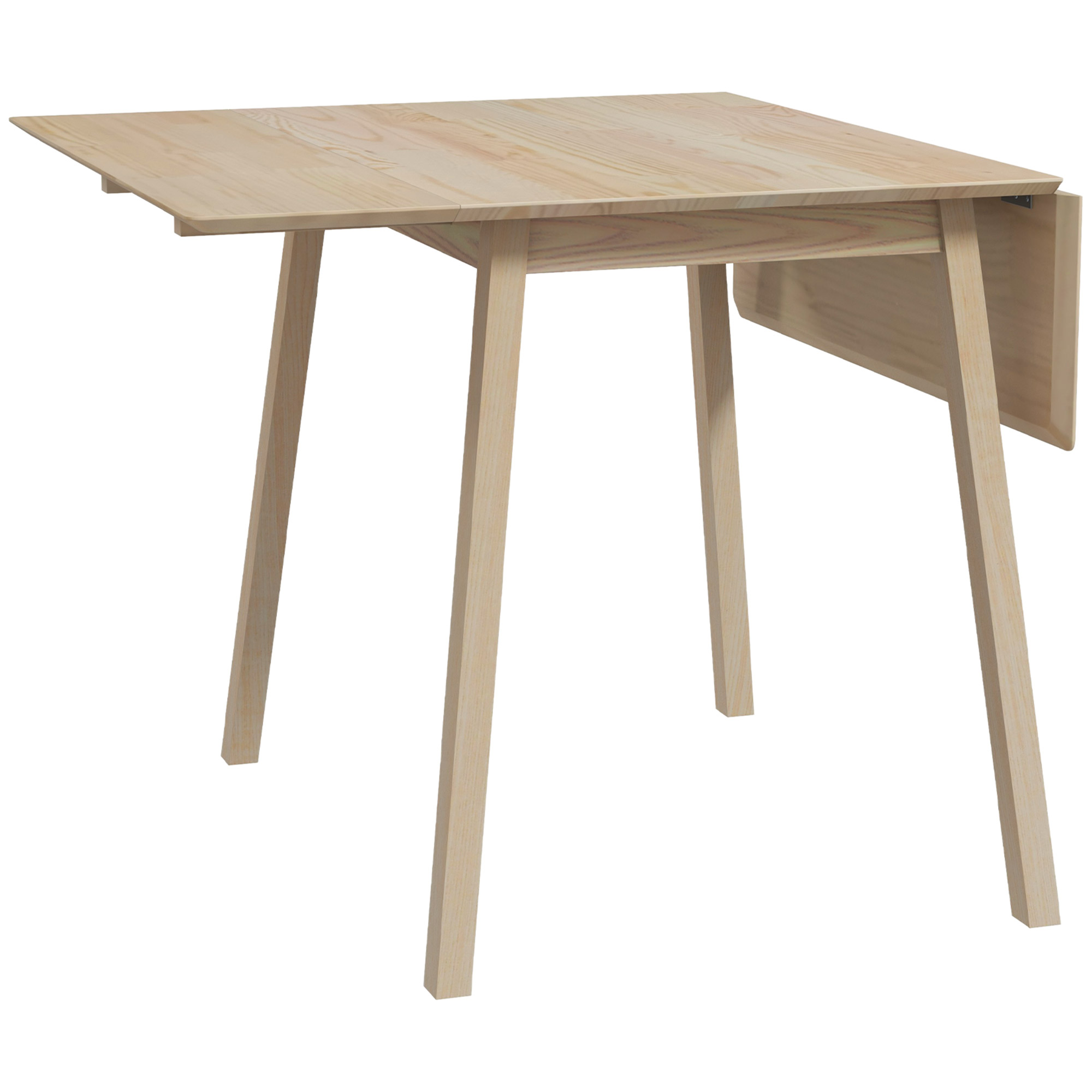 HOMCOM Πτυσσόμενο τραπέζι εξοικονόμησης χώρου με 2 πτερύγια για 2-4 άτομα σε ξύλο πεύκου