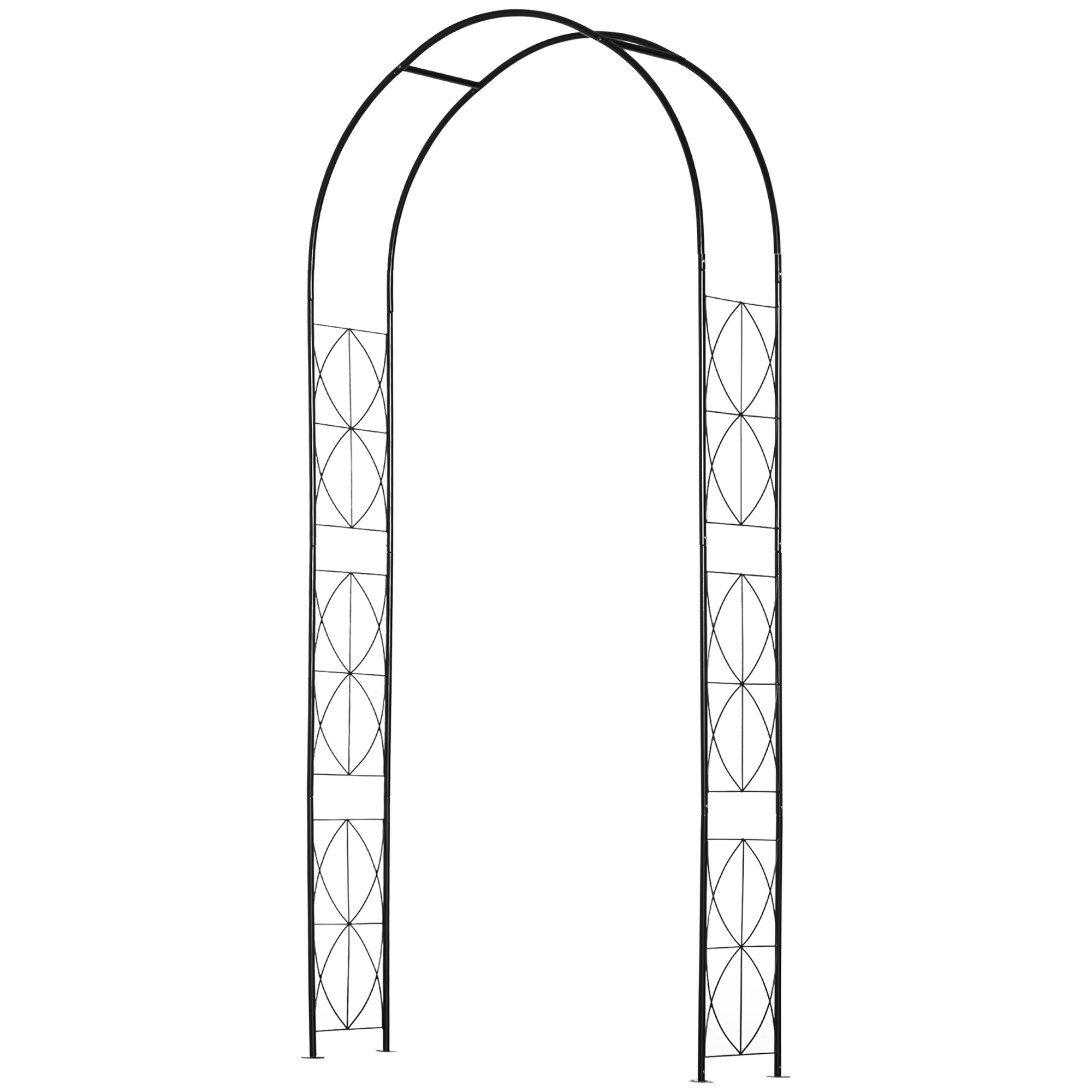 Outsunny Metal Rose Arch and Climbing Plant Support