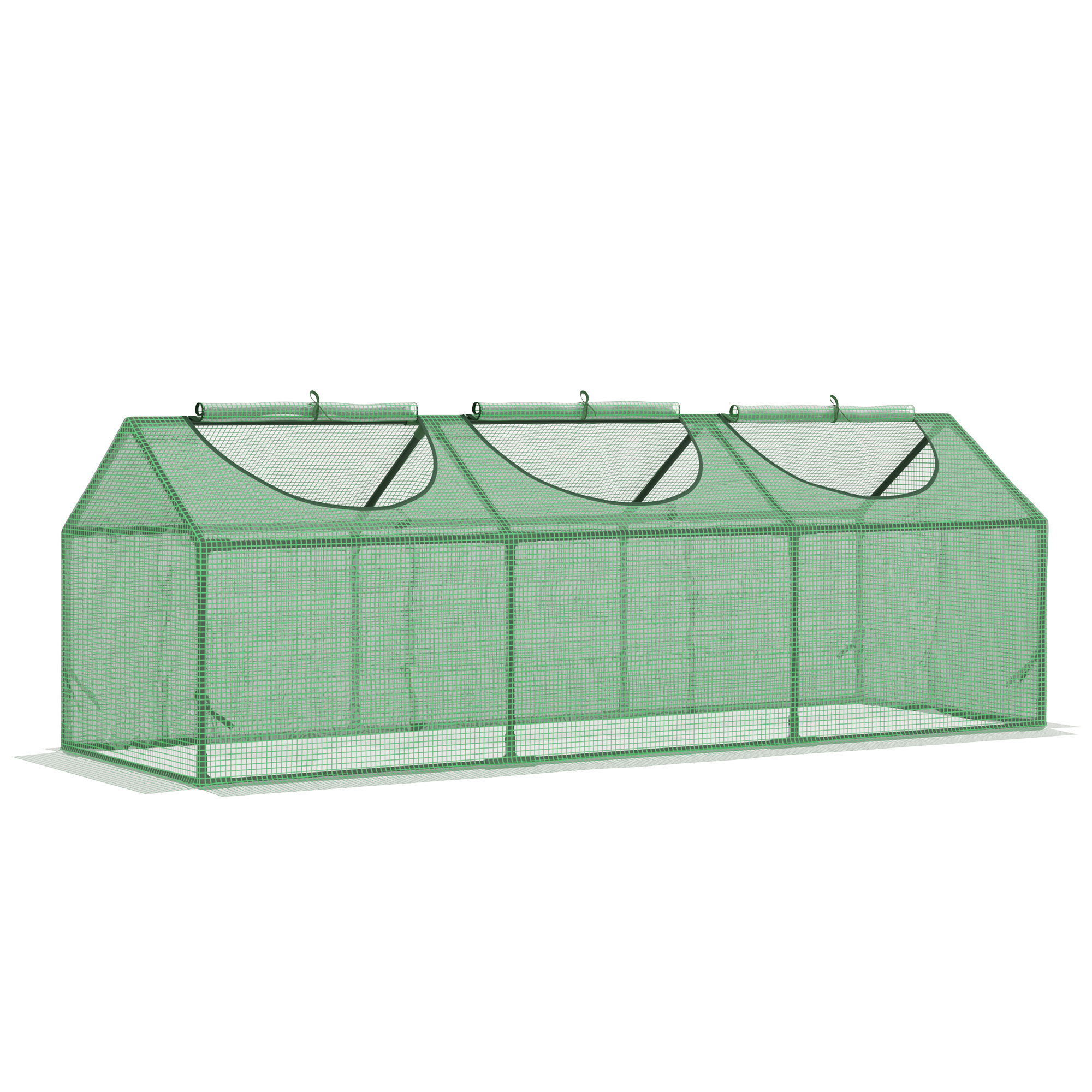 Outsunny Mini Garden Greenhouse με 3 κυλιόμενα παράθυρα και κάλυμμα PE Anti-UV