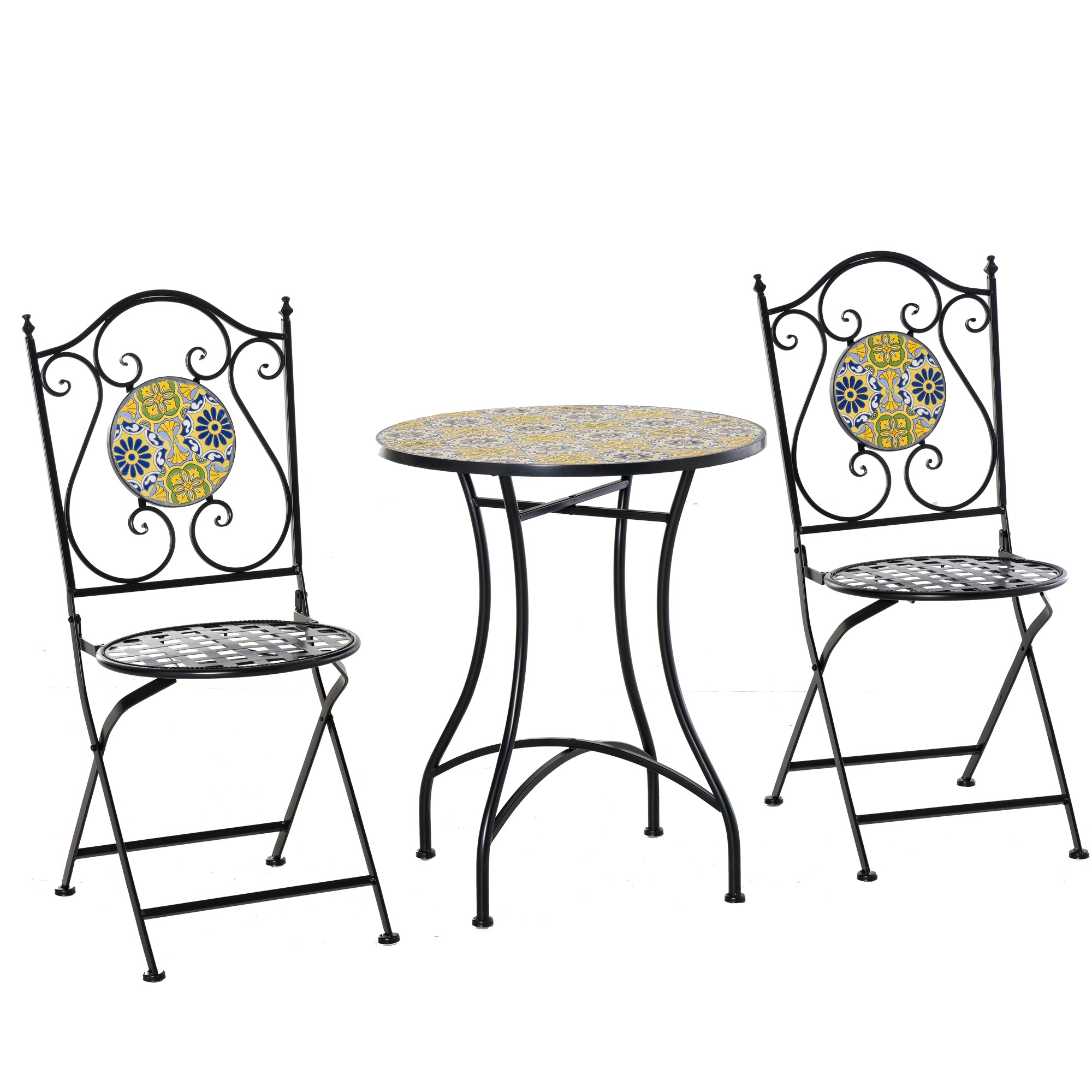 Τραπέζι και καρέκλες κήπου Outsunny Σετ 3 τεμαχίων