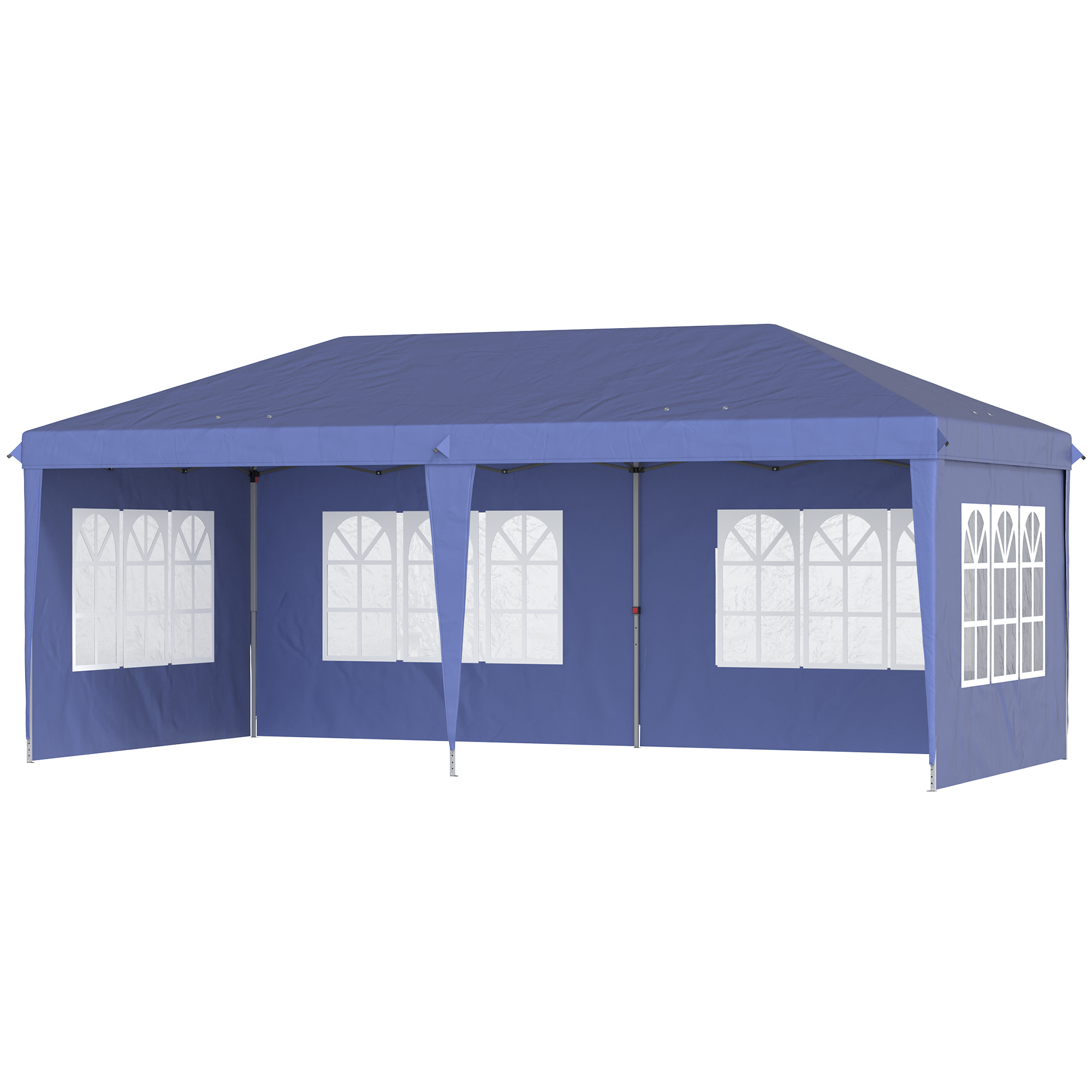 Outsunny Garden Gazebo 6x3 m ρυθμιζόμενο ύψος με αφαιρούμενους τοίχους