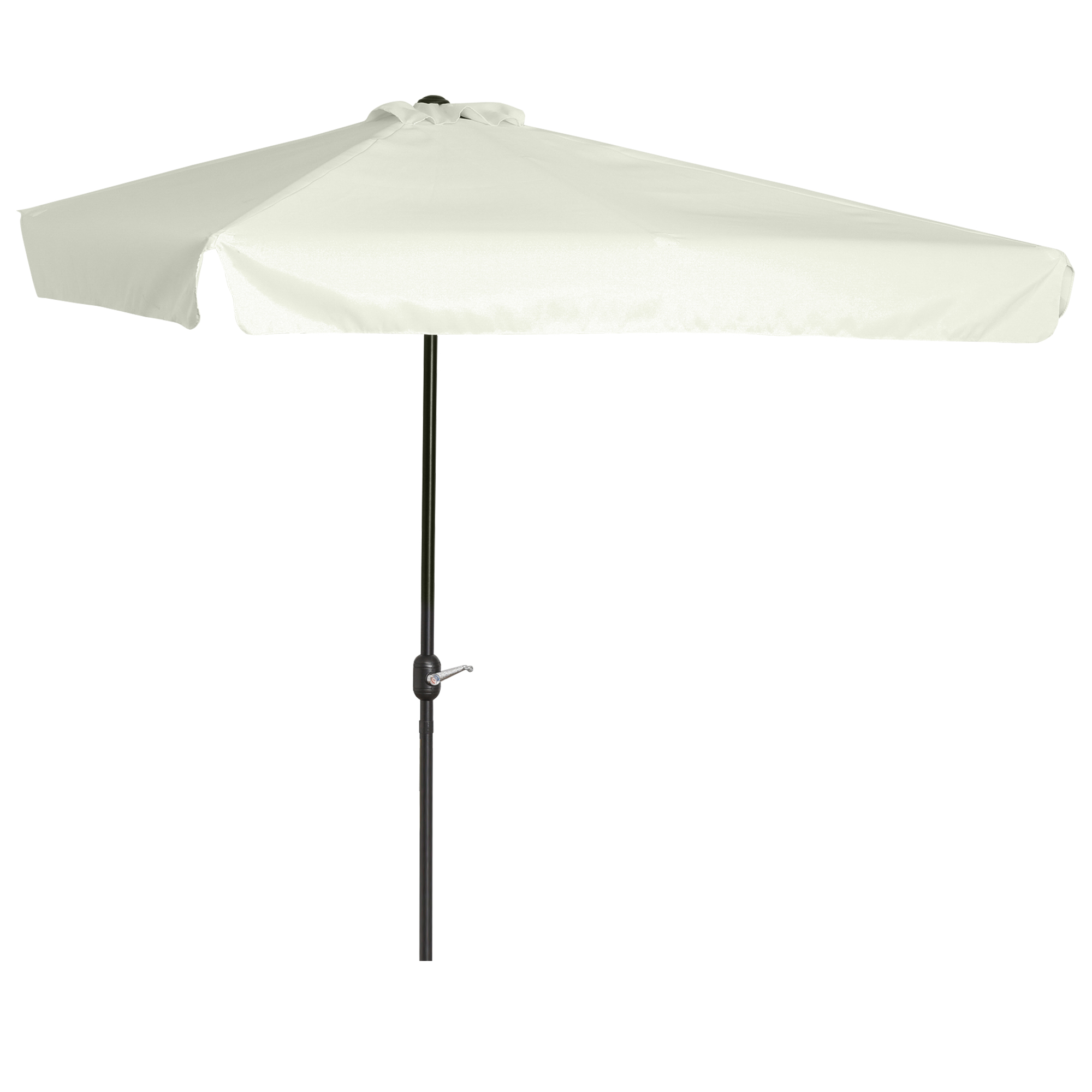 Outsunny ημικυκλική ομπρέλα για βεράντα και κήπο με μανιβέλα