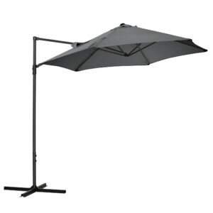 Outsunny Garden Parasol με περιστροφή 360° και πολυεστερικό κουβούκλιο