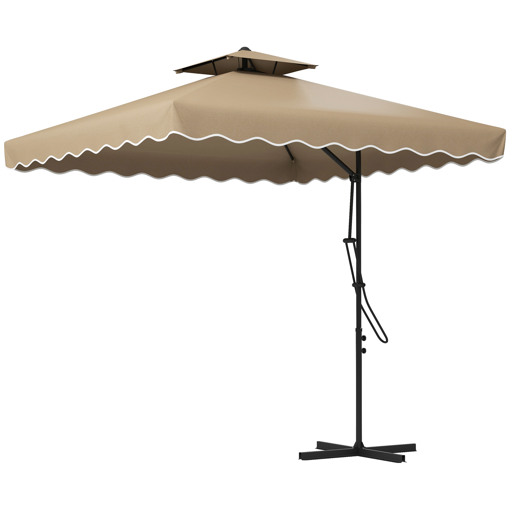 Ομπρέλα Cantilever με Διπλή Οροφή