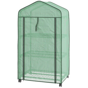 Outsunny Mini Garden Greenhouse με κάλυμμα PE