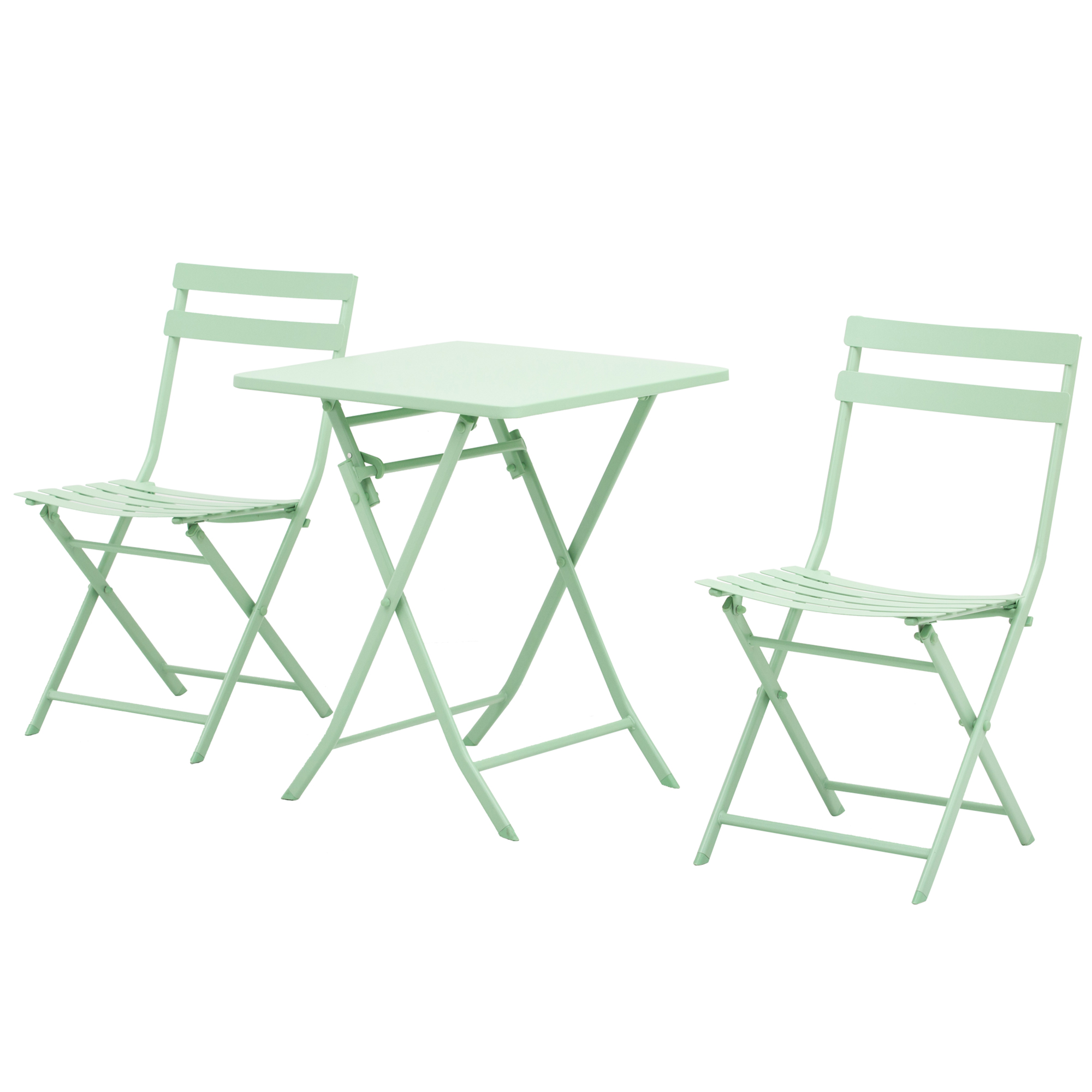 Τραπέζι και καρέκλες Outsunny Garden και Outdoor Garden σε πράσινο μεταλλικό