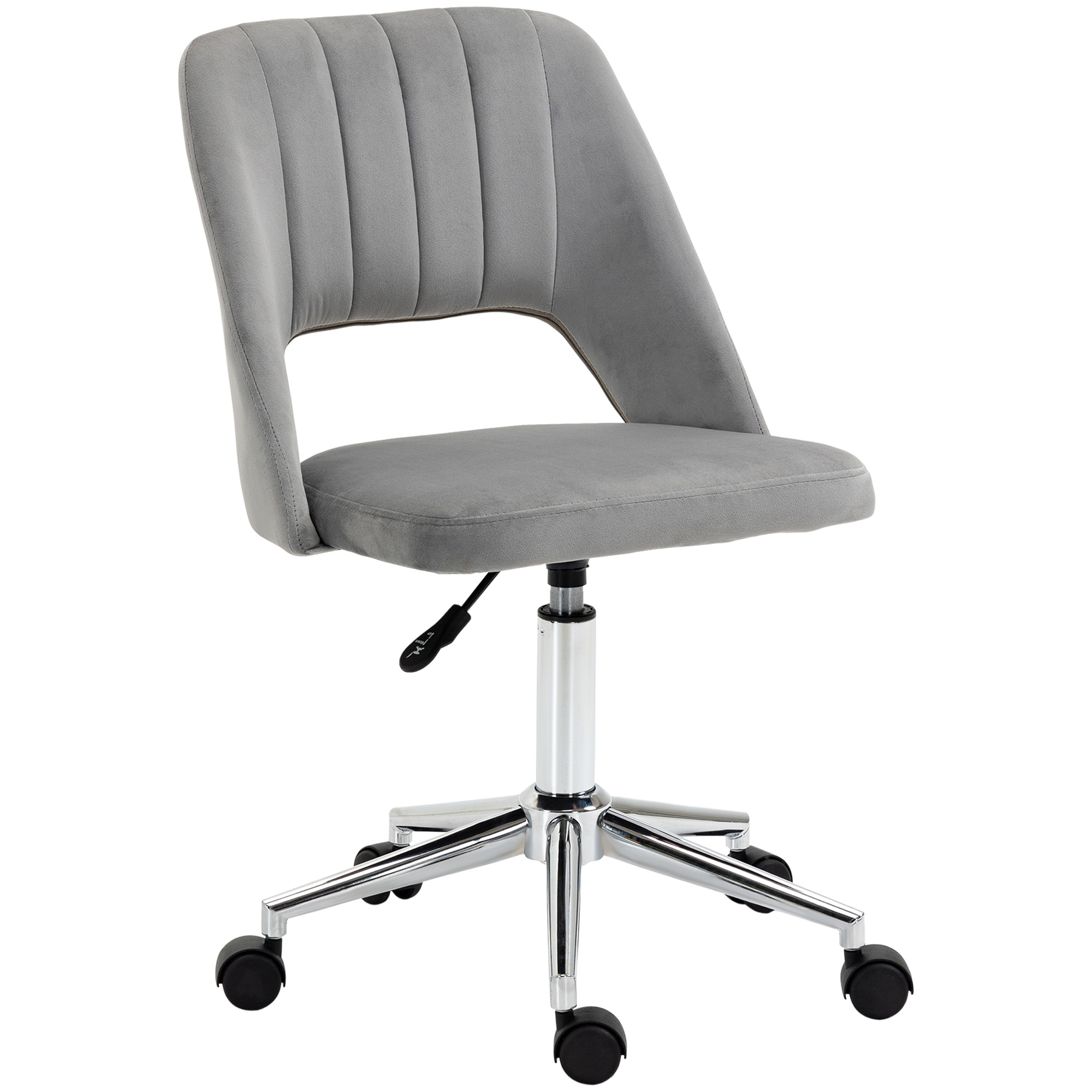 Εργονομική περιστρεφόμενη καρέκλα γραφείου Vinsetto με ρυθμιζόμενο ύψος με επένδυση - Γκρι